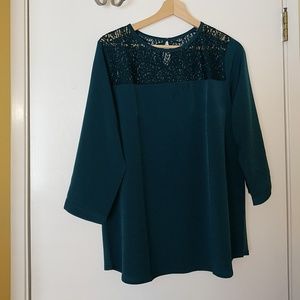 Van Heusen lace top blouse